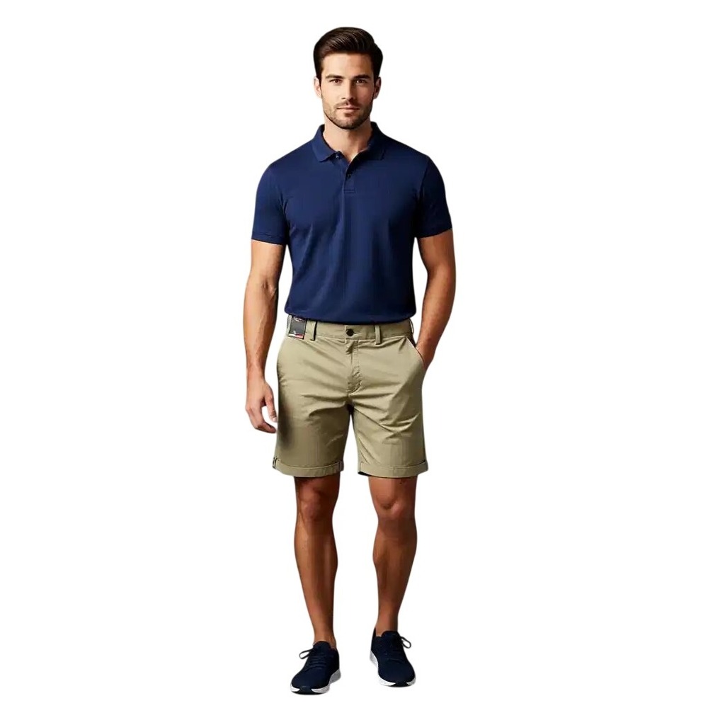 Roundtree & Yorke Mens Khaki Performance Walking Shorts Classic Fit 32 x‎ 7 NWT